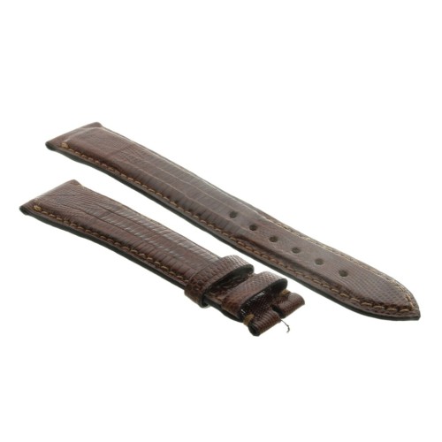 Cinturino Lucertola Tejus Marrone Medio Lucido 18/16 mm B35B forma classica.