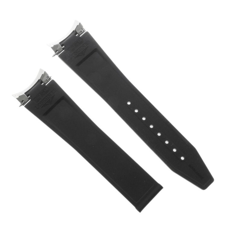 Longines Cinturino Caucciù nero 22/18 mm Conquest 2023 cronografo L3.835.4