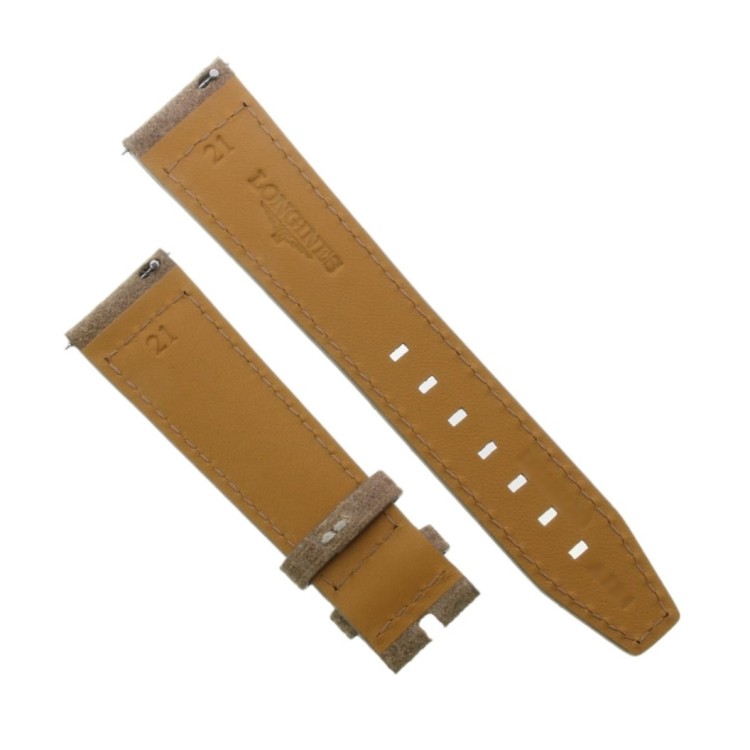 Longines Cinturino Pelle Beige21/18, intercambiabile, per Spirit 40mm L3.810.4