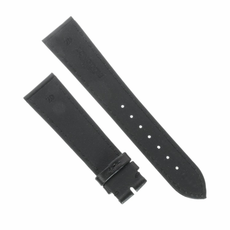 Longines Cinturino Pelle Liscia Opaca Nero 20/17  mm Conquest Heritage L1.650.4 diametro 40 mm