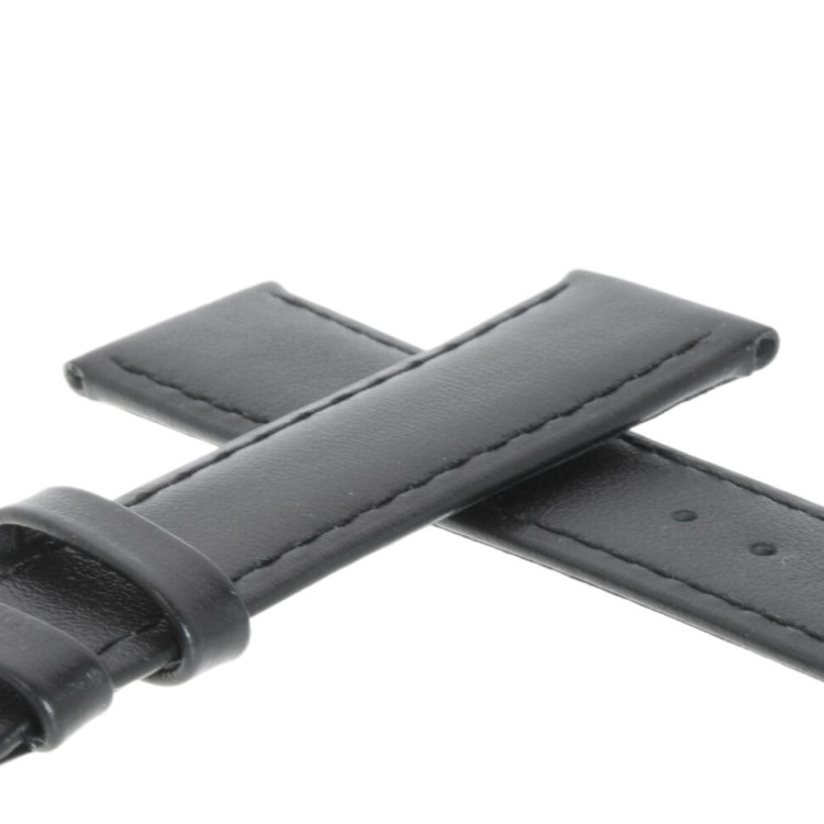 Longines Cinturino Pelle Liscia Opaca Nero 19/17  mm Conquest Heritage L1.649.4 diametro 38 mm
