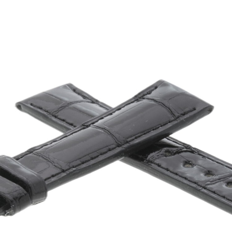 Zenith Cinturino Alligatore Nero lucido 19/16 mm per Class Elite 03.1125.680 e simili