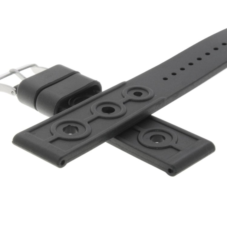 Tag Heuer Cinturino caucciù nero per 1000 Metri MT. 844.006 , WS211.