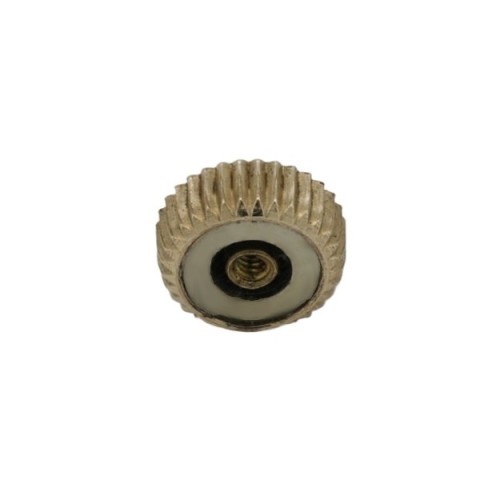 Breitling corona laminata gialla.Diametro 6mm altezza 2,85mm passo 90 tubo 200. NOS.