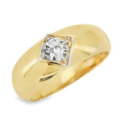  Anello Fascia Zircone Oro Giallo 750 18 kt 5,85 gr