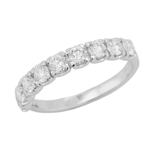 Fedina Riviere U9 Diamanti ct 0,95 EF SI misura 3,8  mm n° 9 pietre  Oro Bianco 18 kt 3,05 gr