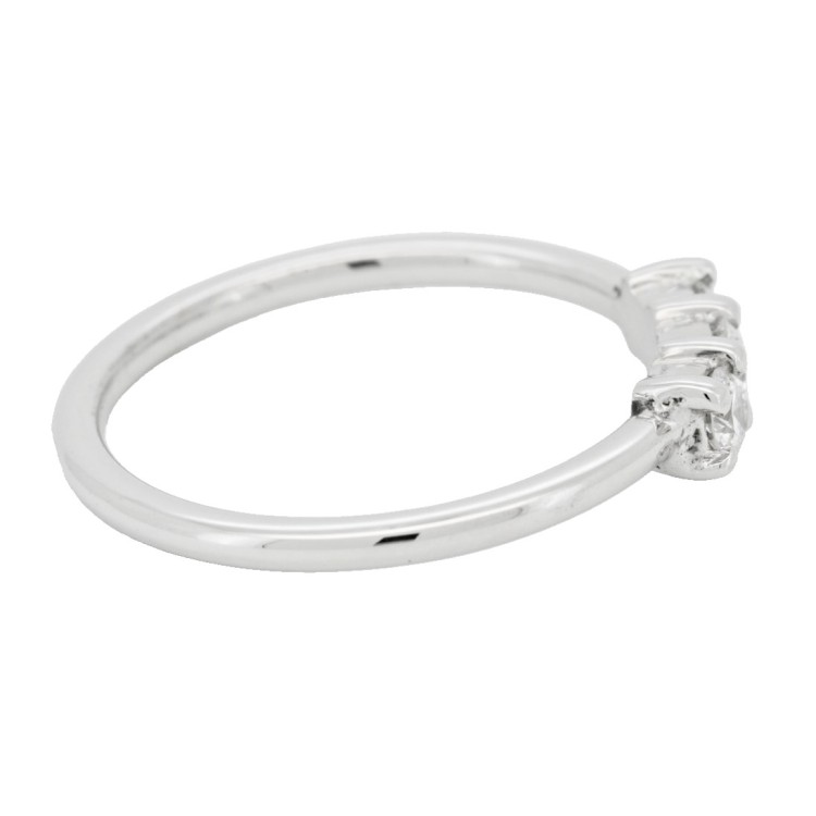 Anello TRILOGY C4B Diamante ct 0,27 F VS 2 Oro Bianco 18 kt 2 gr