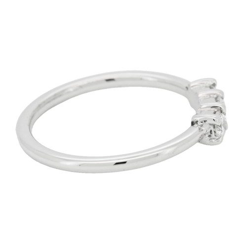 Anello TRILOGY C4B Diamante ct 0,27 F VS 2 Oro Bianco 18 kt 2 gr