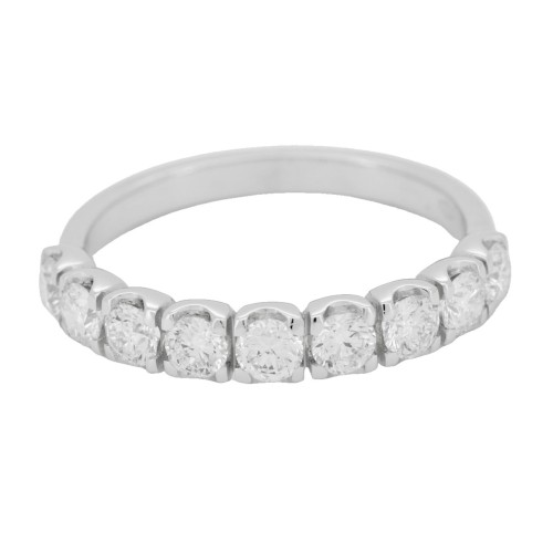 Fedina Riviere U9 Diamanti ct 0,95 EF SI misura 3,8  mm n° 9 pietre  Oro Bianco 18 kt 3,05 gr