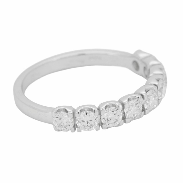 Fedina Riviere U9 Diamanti ct 0,95 EF SI misura 3,8  mm n° 9 pietre  Oro Bianco 18 kt 3,05 gr