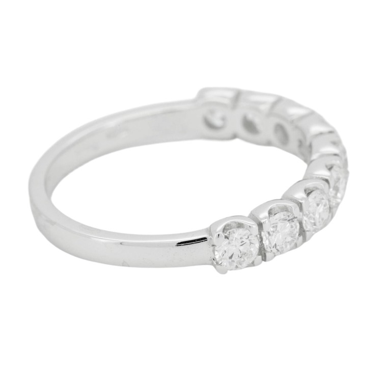 Fedina Riviere U9 Diamanti ct 0,95 EF SI misura 3,8  mm n° 9 pietre  Oro Bianco 18 kt 3,05 gr
