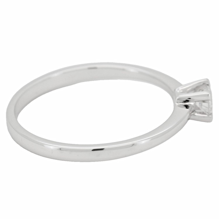 Anello Solitario Diamante 4GV ct 0,15 G SI2 Oro bianco 18 kt 1,94 gr