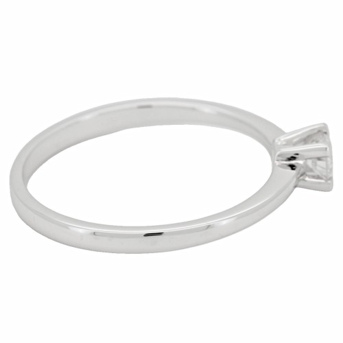 Anello Solitario Diamante 4GV ct 0,15 G SI2 Oro bianco 18 kt 1,94 gr