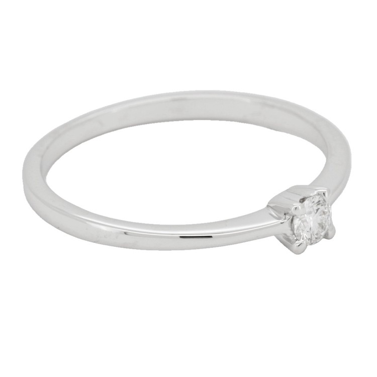Anello Solitario Diamante 4GFV ct 0,11 F VS2 Oro 18 kt gr 1,77 gr