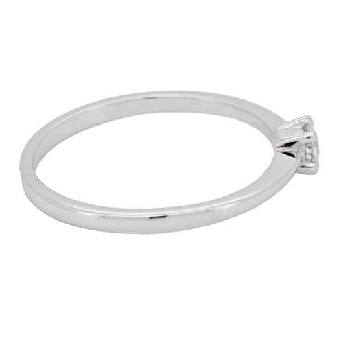 Anello Solitario Diamante 4GFV ct 0,11 F VS2 Oro 18 kt gr 1,77 gr