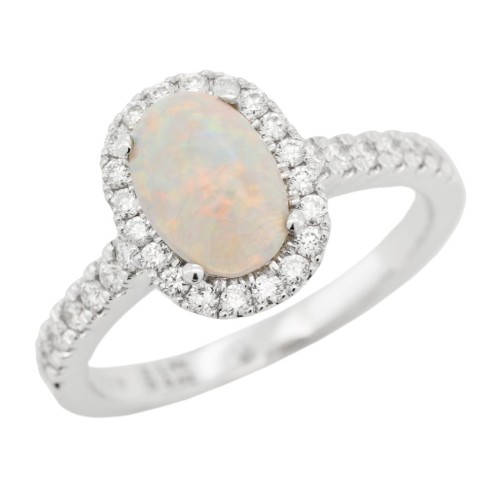 Anello Contorno Zaffiro Blu ct 1,99 IGI Diamanti ct 0,42 F VS Oro Bianco 18 kt 4,20 gr