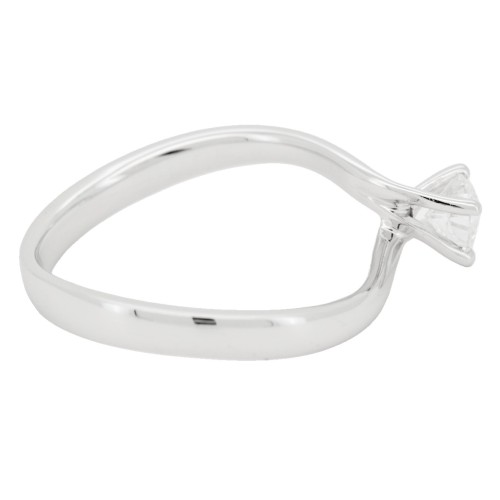Anello Solitario Diamante Modello Valentino 4GVV Diamante ct 0,30 E VS1 GIA EX VG VG Oro Bianco 18 kt 2,69 gr