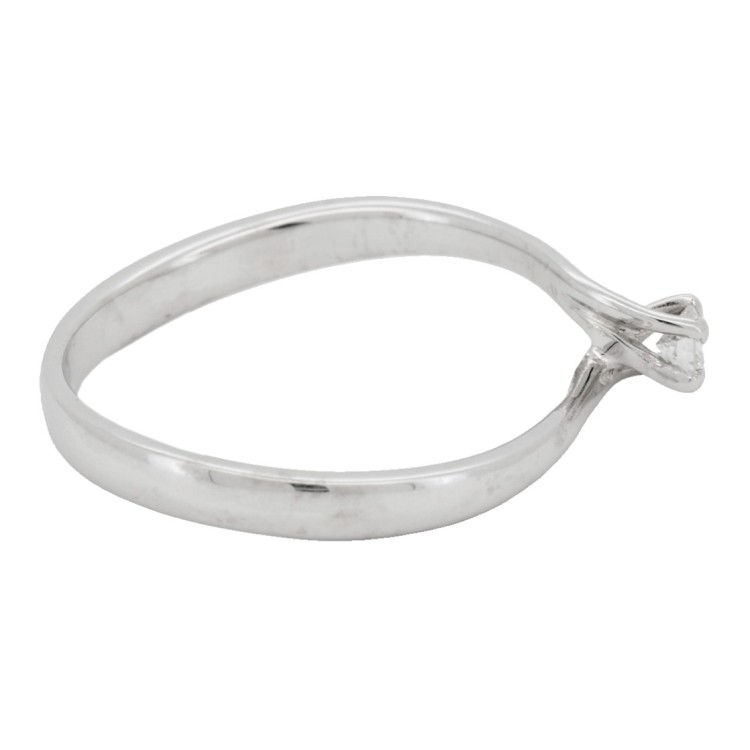 Anello Solitario Diamante Modello Valentino 4GVV Diamante ct 0,077 F VVS  Oro Bianco 18 kt 2,20