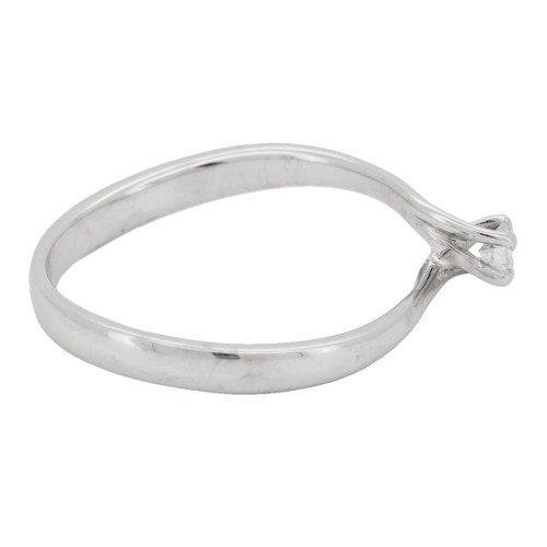 Anello Solitario Diamante Modello Valentino 4GVV Diamante ct 0,077 F VVS  Oro Bianco 18 kt 2,20