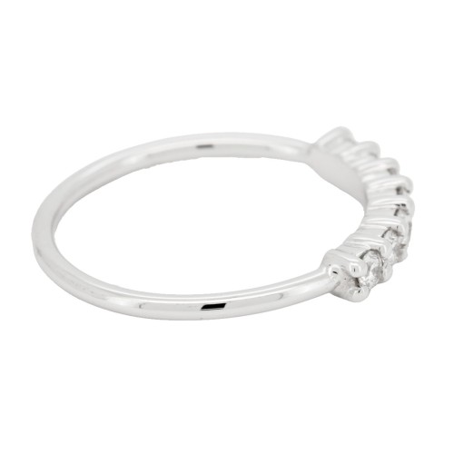 Fedina Riviere Diamanti ct 0,24 F VS2 misura 2,6 mm n° 7 pietre Oro Bianco 18 kt 1,65 gr