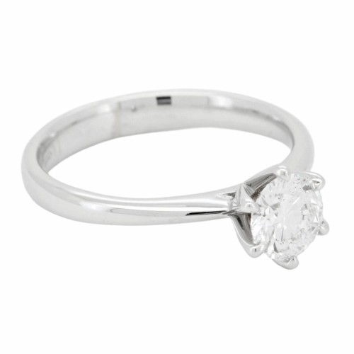Anello Solitario Diamante Modello Tiffany 6VS ct 0,72 D SI1 EX EX EX GIA laser Oro 18 kt 3,59 gr