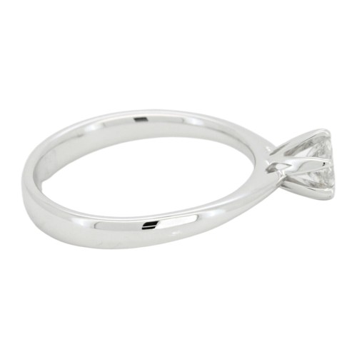 Anello Solitario Diamante Modello Tiffany 6VS ct 0,43 G SI2  Oro Bianco 18kt 3,65 gr