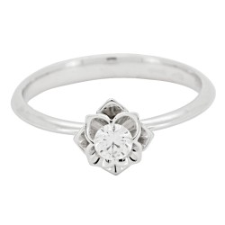 Anello Solitario Diamante Victory ct 0,18 F VS Oro Bianco 18 kt 2,36 gr 2