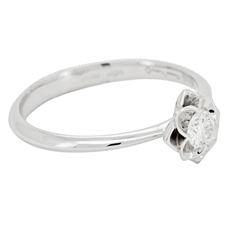 Anello Solitario Diamante Victory ct 0,18 F VS Oro Bianco 18 kt 2,36 gr