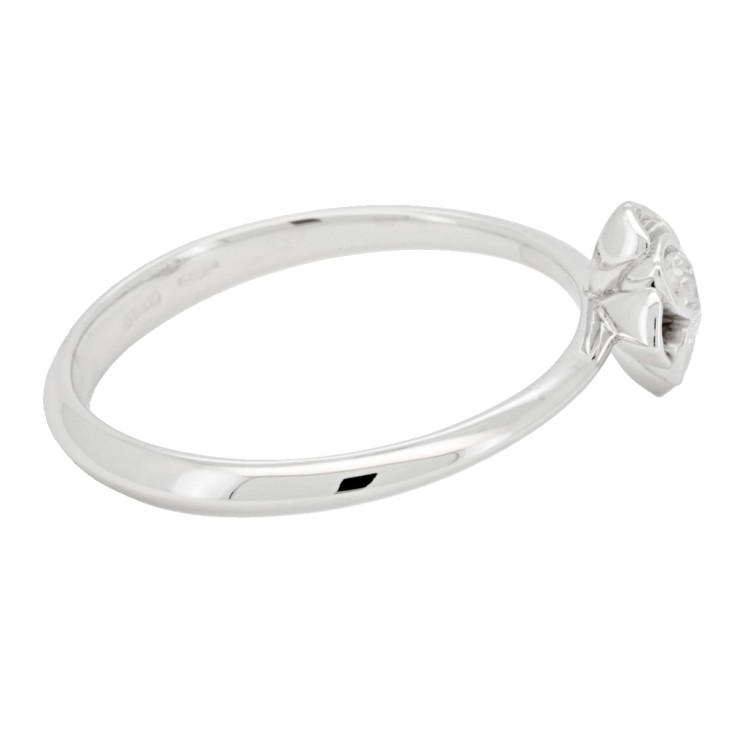 Anello Solitario Diamante Victory ct 0,15 F VS Oro Bianco 18 kt 2,36 gr