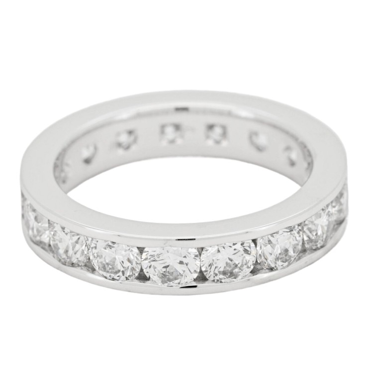 Fedina Eternity B Diamanti ct 4,01 FG VS SI1 Oro 18 kt 6,79 gr n° 17 pietre