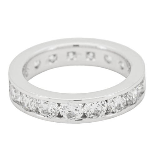 Fedina Eternity B Diamanti ct 4,01 FG VS SI1 Oro 18 kt 6,79 gr n° 17 pietre