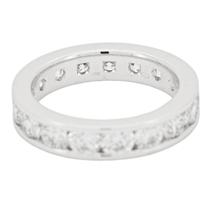Fedina Eternity B Diamanti ct 4,01 FG VS SI1 Oro 18 kt 6,79 gr n° 17 pietre