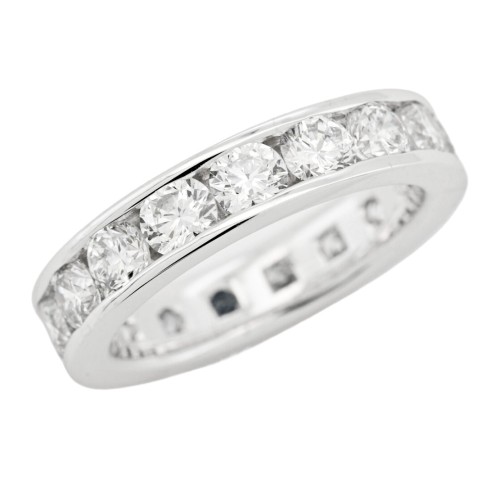 Fedina Eternity B Diamanti ct 4,01 FG VS SI1 Oro 18 kt 6,79 gr n° 17 pietre