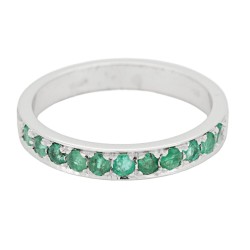 Fedina Riviere Smeraldi Diamanti ct 0,25 Oro 18 kt 2