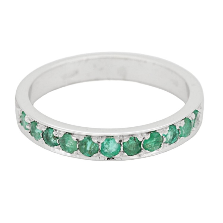 Fedina Riviere Smeraldi Diamanti ct 0,25 Oro 18 kt