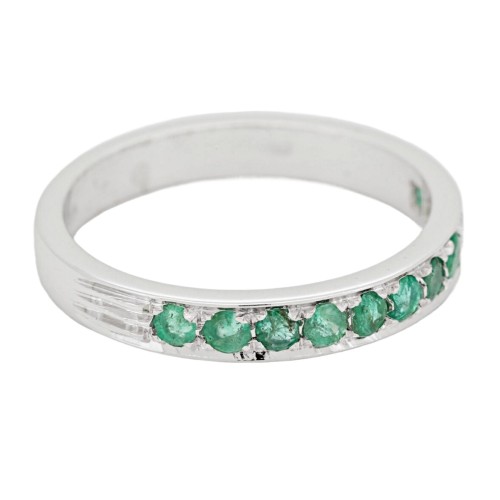 Fedina Riviere Smeraldi Diamanti ct 0,25 Oro 18 kt