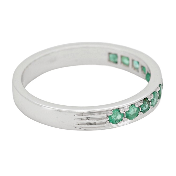 Fedina Riviere Smeraldi Diamanti ct 0,25 Oro 18 kt