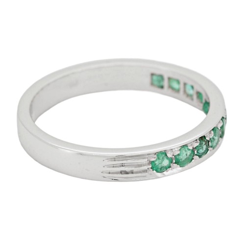 Fedina Riviere Smeraldi Diamanti ct 0,25 Oro 18 kt