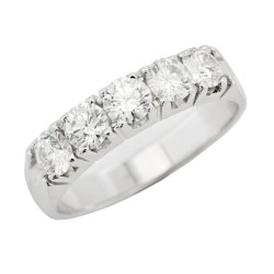 Fedina Riviere Diamanti Taglio a Brillante ct 1,09 F VS e Oro Bianco 18 kt 4,7 gr