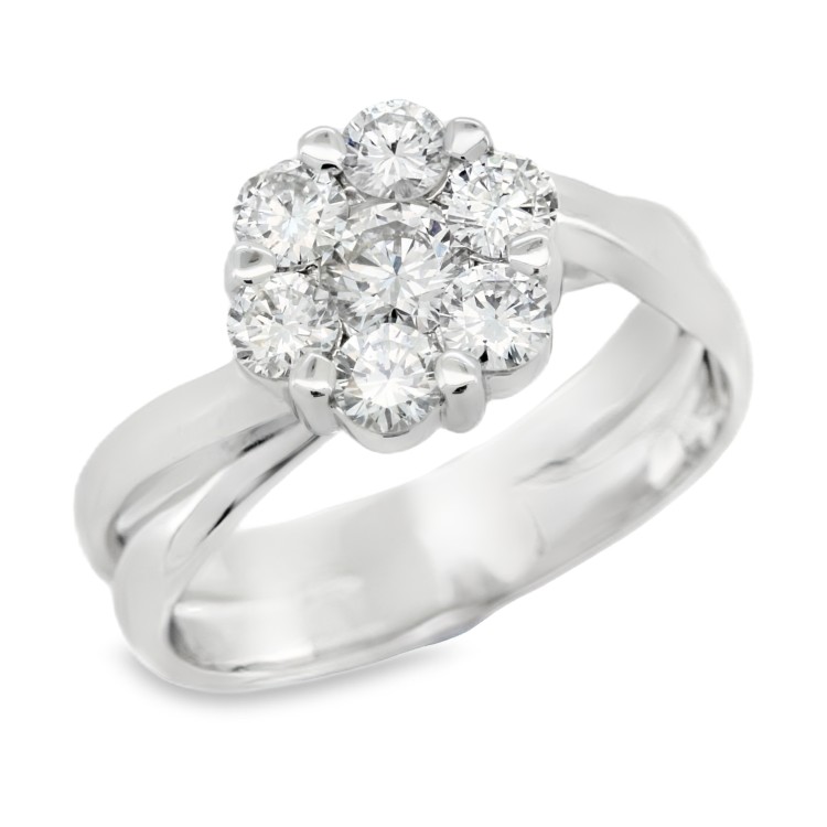 Anello Diamanti ct Margherita 0,85 Oro 18 kt