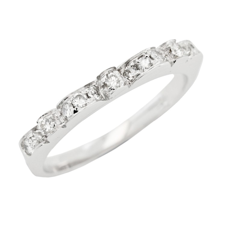Anello Fascia Diamanti ct 0,37 Oro 18 kt