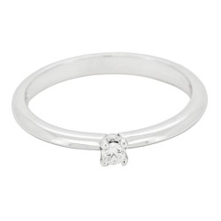 Anello Solitario Diamante ct 0,07 F SI Oro 18 kt 2