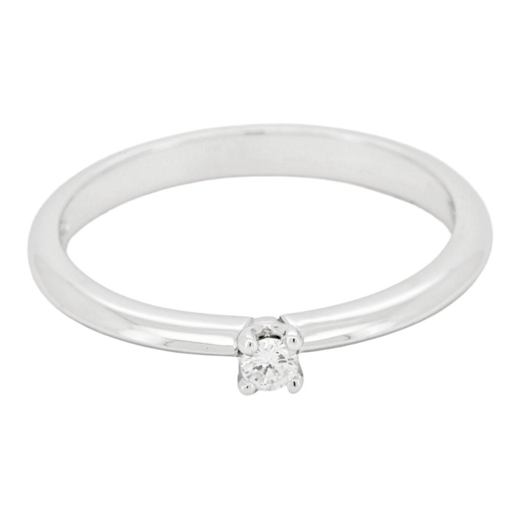 Anello Solitario Diamante ct 0,07 F SI Oro 18 kt