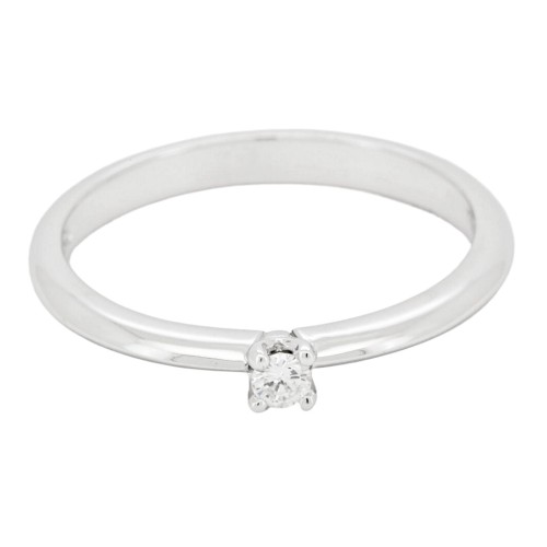 Anello Solitario Diamante ct 0,07 F SI Oro 18 kt