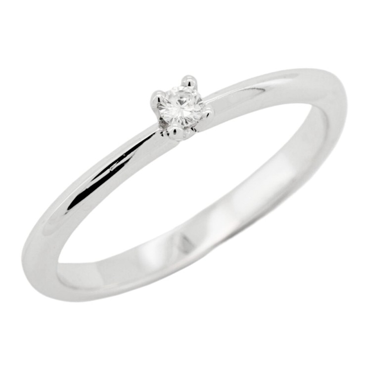 Anello Solitario Diamante ct 0,07 F SI Oro 18 kt