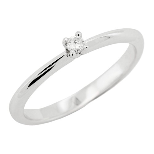Anello Solitario Diamante ct 0,07 F SI Oro 18 kt
