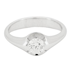 Anello Solitario Diamante ct 0,63 Oro 18 kt 2