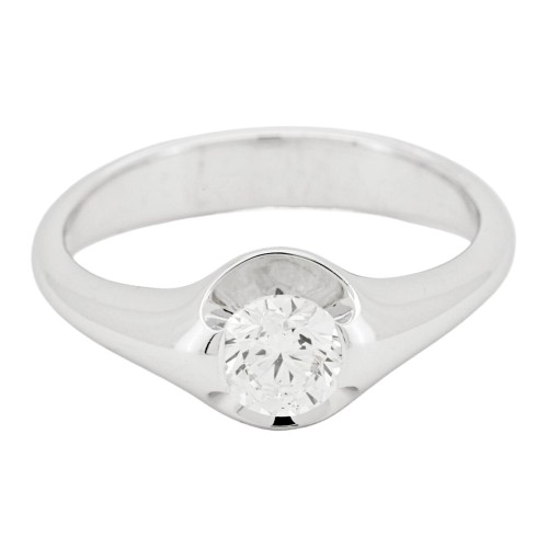Anello Solitario Diamante ct 0,63 Oro 18 kt