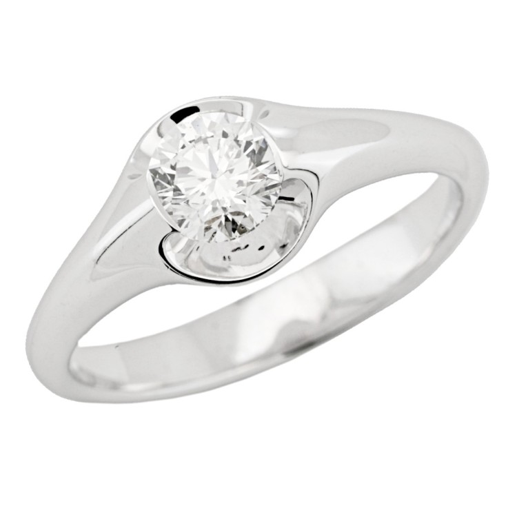 Anello Solitario Diamante ct 0,63 Oro 18 kt