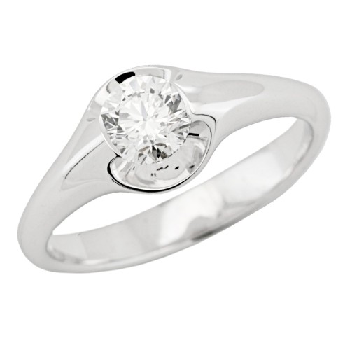 Anello Solitario Diamante ct 0,63 Oro 18 kt